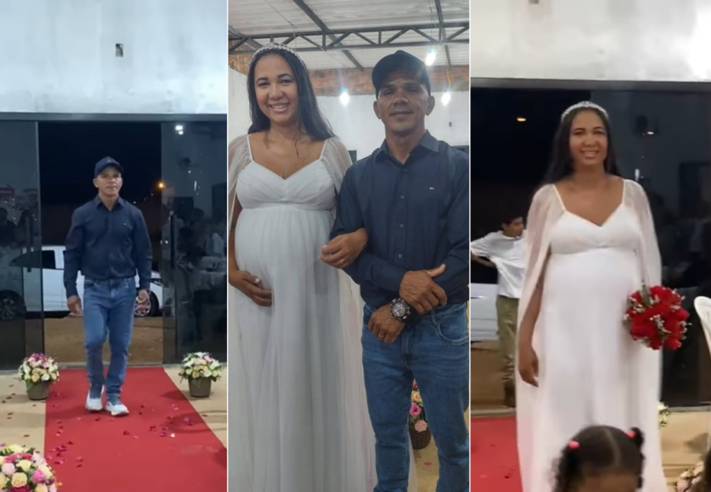 Noivo se casa usando boné no TO e viraliza: ‘Foi do jeito que se sentiu bem’, diz esposa