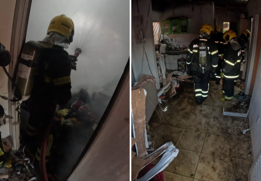Imagens mostram como ficou a casa onde duas pessoas foram encontradas carbonizadas no TO