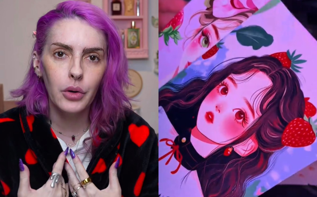 Influencer vende ilustrações como autorais por R$ 149, é criticada e admite uso de IA: ‘Fiz merda’